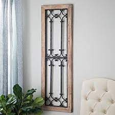 Natural Metal And Wood Faux Window Wall Plaque Window Wall Window Wall Decor Window Grill Design