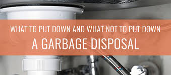 you put down a garbage disposal