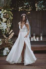 Styled Shoot Our Stunning Taryn Camille Gown Features A Split And Pockets Perfection Australian Wedding Dresses Classic Wedding Dress Wedding Dress Styles