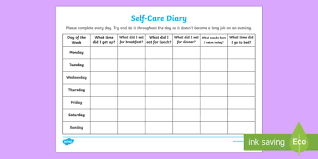 Help your ks1 students understand the conventions of diary writing with this daily diary entry template.perfect for an english lesson, this diary template can be used to help students practice writing in the first person and in different tenses, just as you would in a diary entry. Self Care Diary Young People Families Case File Recording Planning Template