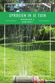 sproeien wanneer en hoeveel tuin tuinonderhoud planten