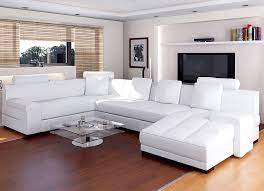 Classic Italian Off White Leather Living Room Sofas Home Urbano White Leather Sectional Sof White Sofa Living Room Living Room Leather White Furniture Sets
