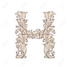 Most of these fancy letter h drawings are over 100 years old. Fancy Foliage Uppercase Letter H Royalty Free Cliparts Vectors And Stock Illustration Image 126770248