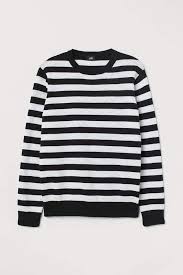 Black And White Striped Sweater Mens H M Fine Knit Cotton Jumper White Sweaters Stripped Sweater Cotton Sweater