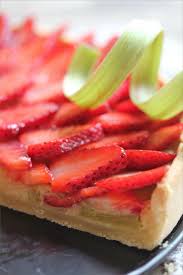 Tarte A La Rhubarbe Amande Et Fraises Pate Brisee Tarte Rhubarbe Rhubarbe Recette Avec Pate Brisee
