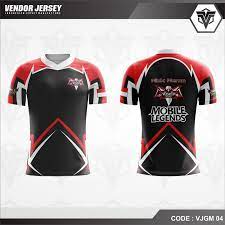 Cara desain jersey esport mobile legends. Desain Baju Gaming Mobile Legends Warna Hitam Merah Solid Vendor Jersey