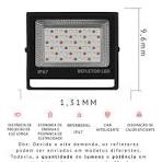 Kit 4 Refletor Led 100w Rgb Alto Brilho Bivolt 127/220v Preto Rgb