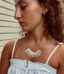 Phuket Stick Pearl Bib Necklace