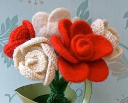 Or used as a decoration on a gift bag or holiday present? 9 Lovely Knit Rose Patterns On Bluprint