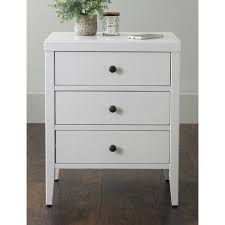 Rushville 3 Drawer Solid Wood Nightstand Di 2020 Perabot Rumah Dekorasi Rumah Perabot