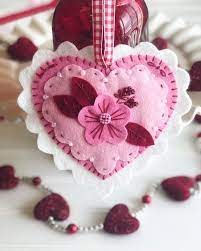This glass heart ornament combines these two celebrations and makes a perfect gift or keepsake for that special person. Valentine Felt Ornament Pattern With Felt Kit Etsy Felt Ornaments Felt Ornaments Patterns Valentine Crafts