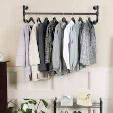 Garderobe Eisenstangen Eisenrohre Metallrohre Kleiderstange Schwarz Industrial Industrie Stil Flur Flurge Garderobe Garderobe Flur Garderobe Stander