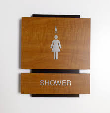 Fusion Ada Interior Shower Sign Signage Wayfinding Sign Design Room Signage Interior Signs