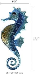 5 out of 5 stars. Buy Liffy Metal Seahorse Wall Decor Bathroom Ocean Glass Art Outdoor Hanging Beach Theme Decorations Blue Sea Life Sculpture For Patio Porch Or Fence Online In Turkey B07hhxtpnl