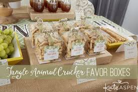 Diy Jungle Themed Party Favors Animal Cracker Favors Baby Boy Shower Favors Safari Party Favors