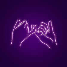 Pinky Promise Neon Sign Neon Led Sign Neon Light Purple Aesthetic Background Neon Signs Purple Wallpaper Iphone