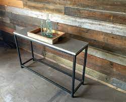 Concrete Console Table Stoic Metal Frame Base Etsy Metal Console Table Steel Console Table Console Table