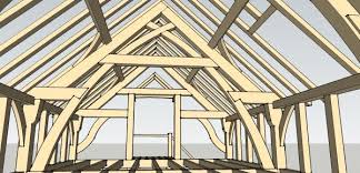 Slingbrace Scissor Truss Advancedtimberframing Course Timber Framing Woodworking Courses Woodworking