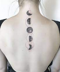 Moon Phases For Beatrice Merci As A Cover Up For The Moon She Had Already Tattoo Es On The Neck Moonphases Neck Tattoos Women Back Of Neck Tattoo Neck Tattoo