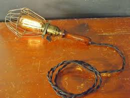 Vintage Antique Industrial Style Trouble Light By Dwvintage 76 99 Caged Lamp Vintage Trouble Steampunk Lighting