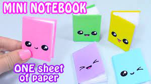 How to make a paper little book | diy paper book | paper notebook! Diy Mini Notebooks One Sheet Of Paper Diy Back To School Youtube