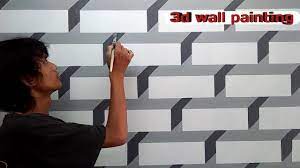Contoh gambar 3d di dinding terbaru skaimage. 3d Wall Painting Tutorial Mural Dinding Motif 3d Tutorial Cat Tembo Mural Dinding Mural Dinding
