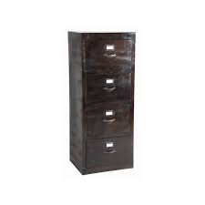 Meuble de rangement à tiroirs en pin. Casier Metal De Couleur Noire Avec 4 Tiroirs Metalliques A Poignees