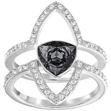 Tapisserienadel platiniert.eignen sich für alle sticktechniken, bei denen der stickgrund gezählt wird. Swarovski Damen Ring Platiniert Kristall Schwarz Triangelschliff