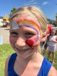 Face painting at strawberry festival in Xenia, OH