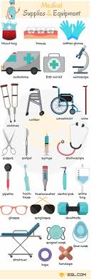 Medical Supply List Of Medical Supplies And Equipment In English Eslbuzz Learning English English Vocabulary English Study Learn English