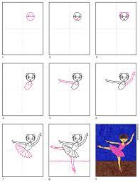 Then draw two lines for the ballet's legs, two hands and a circle for her head. How To Draw A Ballerina Art Projects For Kids