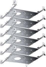 The lotus led lights super thin 6 in. Luxrite New Construction Mounting Plate 3 4 6 Inch Led Recessed Lighting Kits Extendable Hanger Bars Etl Listed Shallow Recessed Light Housing 6 Pack Amazon Com