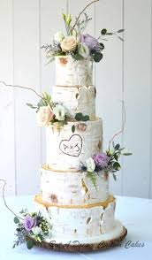 Birch Tree Wedding Cake Towering White Birch Wedding Cake Wedding Cake Tree Birch Wedding Cakes Wood Wedding Cakes