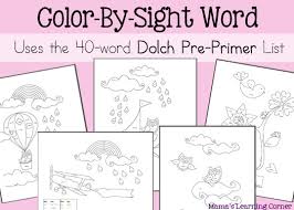 Sight words worksheets for learning colors, learning numbers worksheets, learning the alphabet and other preschool worksheets are just a few of the many coloring pages and pictures in this section. Color By Sight Words Worskheets Mamas Learning Corner