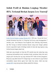 Suga's ideal type stage name: Inilah Profil Biodata Lengkap Member Bts Terkenal Berkat Jargon Love Yourself By Jenniekimi Issuu