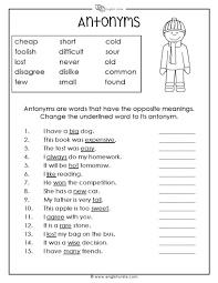 Antonyms Worksheet 1 English Unite Antonyms Worksheet Opposite Words For Kids Opposites Worksheet