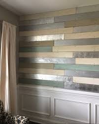 Metallic Wood Plank Wall Accent Wall Feature Wall Etsy In 2020 Wood Plank Walls Plank Walls Plank Wall Bedroom
