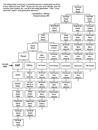 How Family Trees Work I Was Trying To Figure Out What My Cousin Would Be In Relation To My Daughter Relationship Chart Family Relationship Chart Cousins
