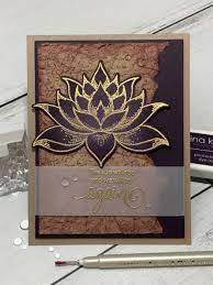 Lovely Lotus Masculine Ink Cards Inspirational Cards Homemade Greeting Cards