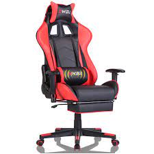 Comparison shop for gaming chairs home in home. Amazon Com Edwell Gaming Chair Computer Chair Gaming Chair For Adults Gamer Chair Gaming Chair With Footrest High Back Office Chair Desk Chair With Headrest And Massage Lumbar Support Red Home Kitchen