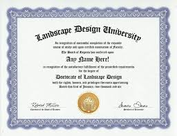 Landscape designers usually need to earn a bachelor's degree and gain years of work experience to qualify for regular positions. Landscape Design Diploma Landscaping Landscaper Degree Cool Customized Gag Gift Ebay