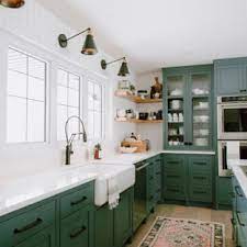 I'm not saying i'll never do a white kitchen again. 75 Beautiful Kitchen With Green Cabinets Pictures Ideas July 2021 Houzz