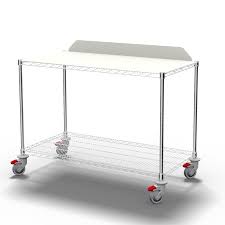 Mophorn stainless steel work table with wheels 24 x 30 prep table with casters heavy duty work table for commercial kitchen restaurant business (24 x 30 x 32 inch). Procedure Table Francehopital