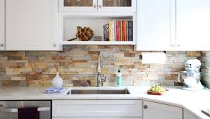 6 Stacked Stone Backsplash Ideas To Give Your Kitchen Rustic Texture In 2020 Contemporary Kitchen Backsplash Stacked Stone Backsplash Stone Backsplash Kitchen