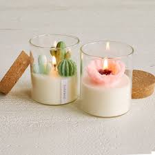 Zoe Tang S Hand Poured Scented Miniature Cactus And Poppy Candles Are Meticulously Detailed Super Adorable And Terrarium Candle Cactus Candles Cute Candles