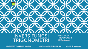 Contoh soal pertidaksamaan trigonometri …. Invers Fungsi Trigonometri Kelas 11 Archives Dyf Mats