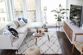 West Elm A Minimal Boho Modern Small Apartment In Seattle Living Room Decor Apartment Small Apartment Living Room Minimalist Living Room Design