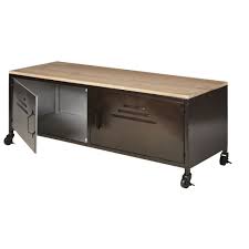 Industrieel Tv Meubel Van Metaal En Spar Op Wieltjes Maisons Du Monde Industrial Tv Unit Tv Unit Maisons Du Monde