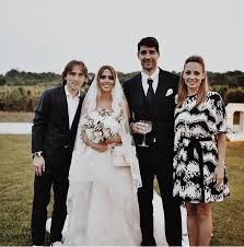 Wales captain bale and wife donate 500,000 pounds to hospital charity. Real Madrid Info On Twitter Pic Modric With Wife At Corluka S Wedding