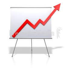 financial graph increase great powerpoint clipart for